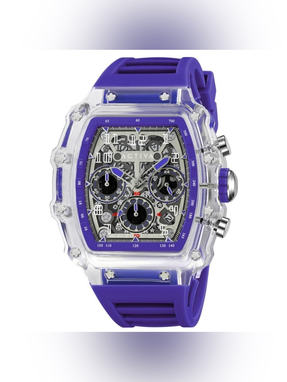 ACW2305-010 - Activa X Invicta Men's Watch w/ Skeleton Dial - 44.3mm, Purple